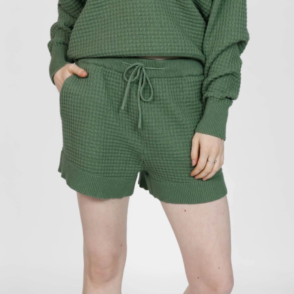 Smash + Tess Megan Waffle Short in Matcha Green